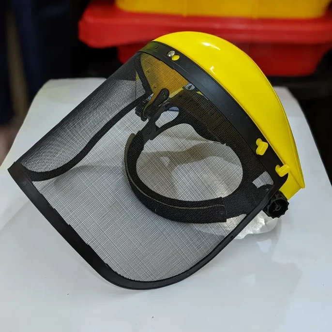 Face Shield with metal mesh visor
